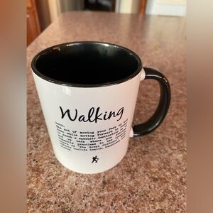 Chic Black and White Walking Definition Mug